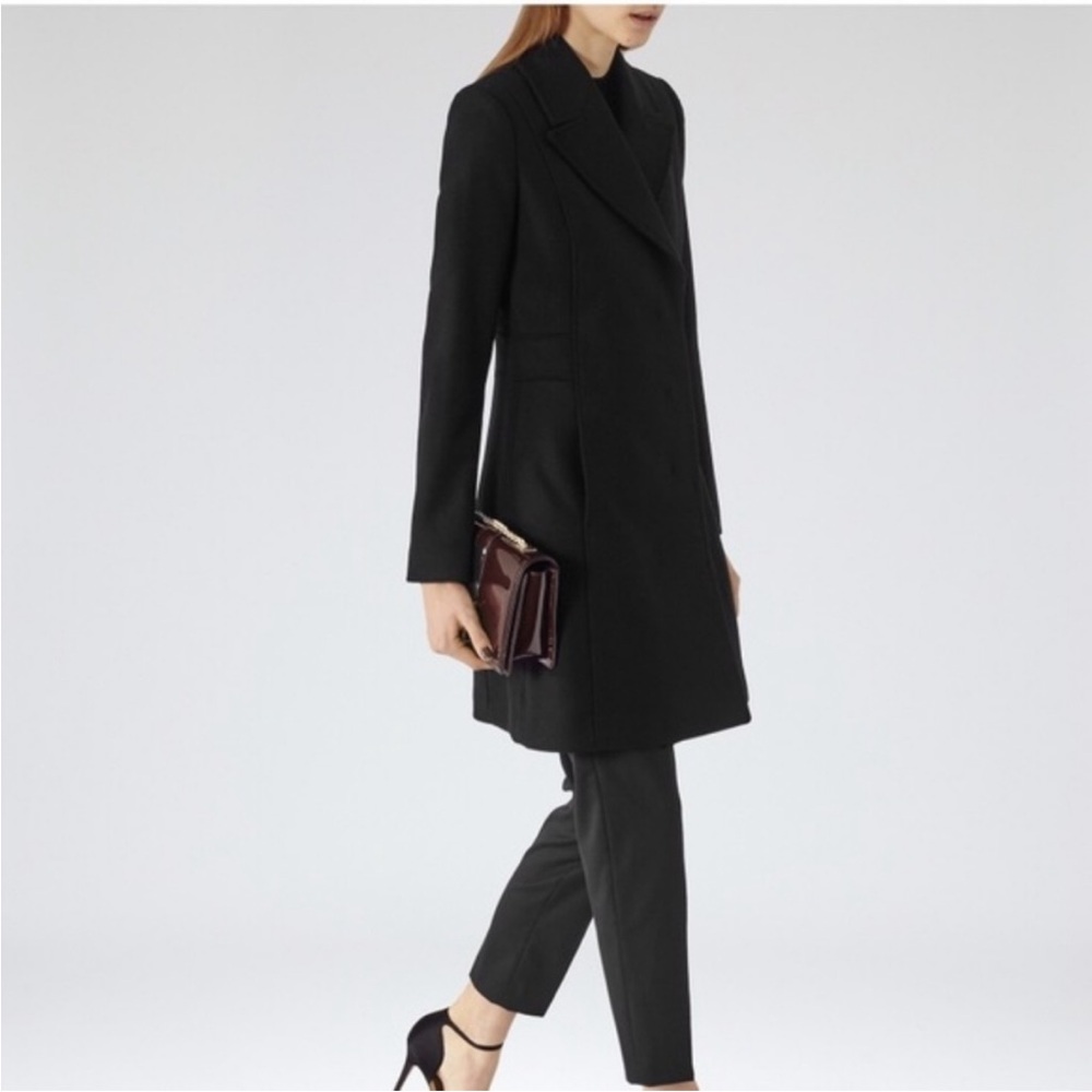 REISS Sesto Mid Length wool coat US4 UK8